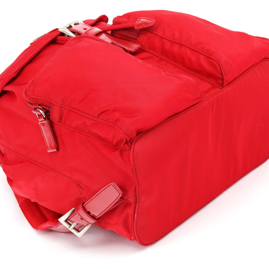 B5885 Red Tessuto Vela Backpack