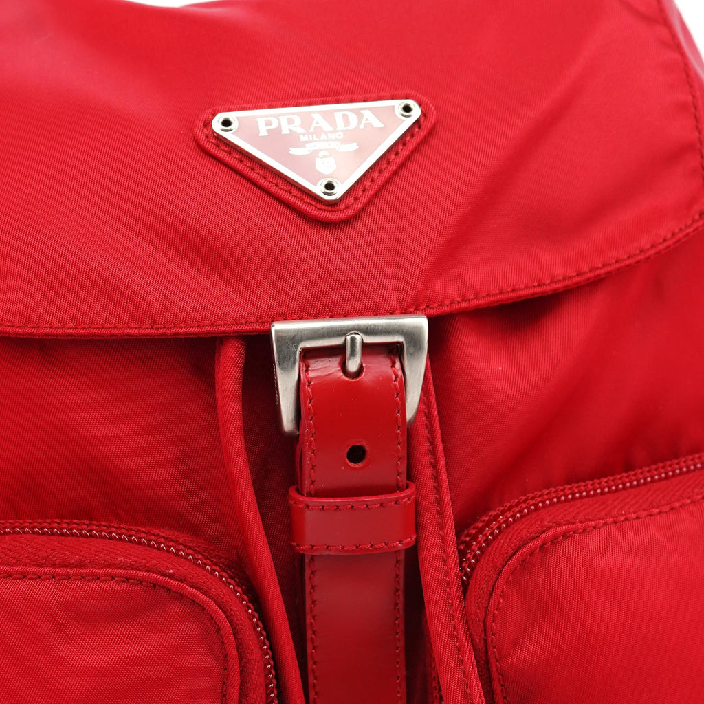 B5885 Red Tessuto Vela Backpack