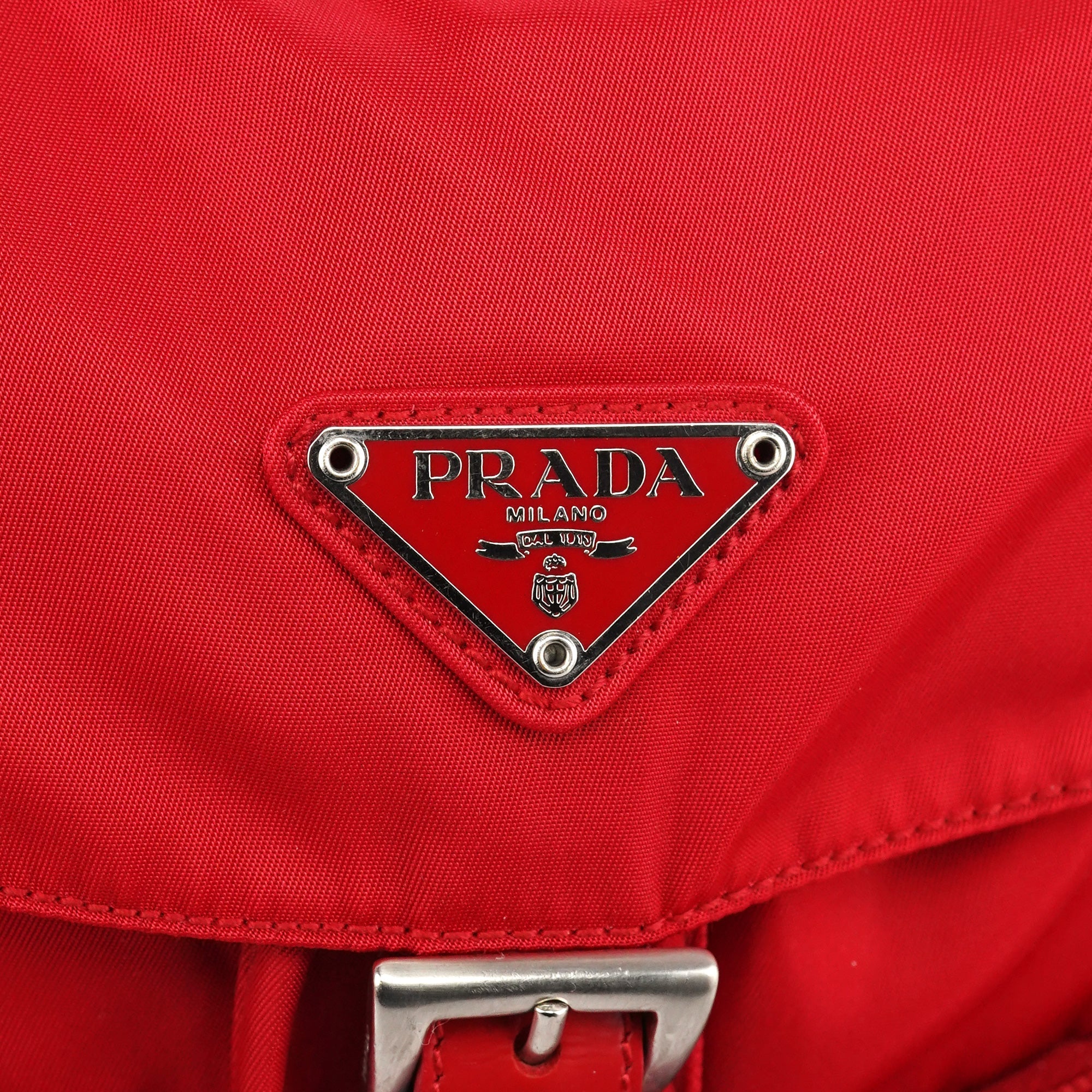 B5885 Red Tessuto Vela Backpack