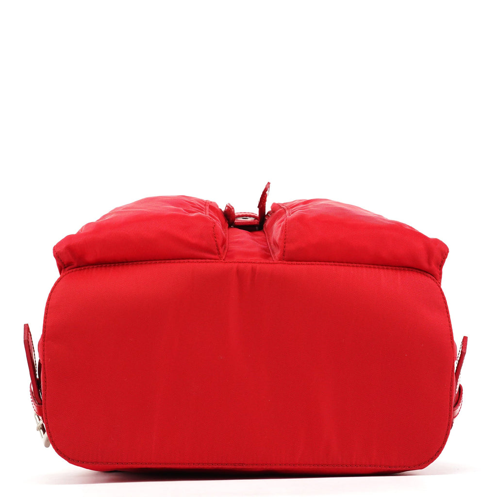 B5885 Red Tessuto Vela Backpack