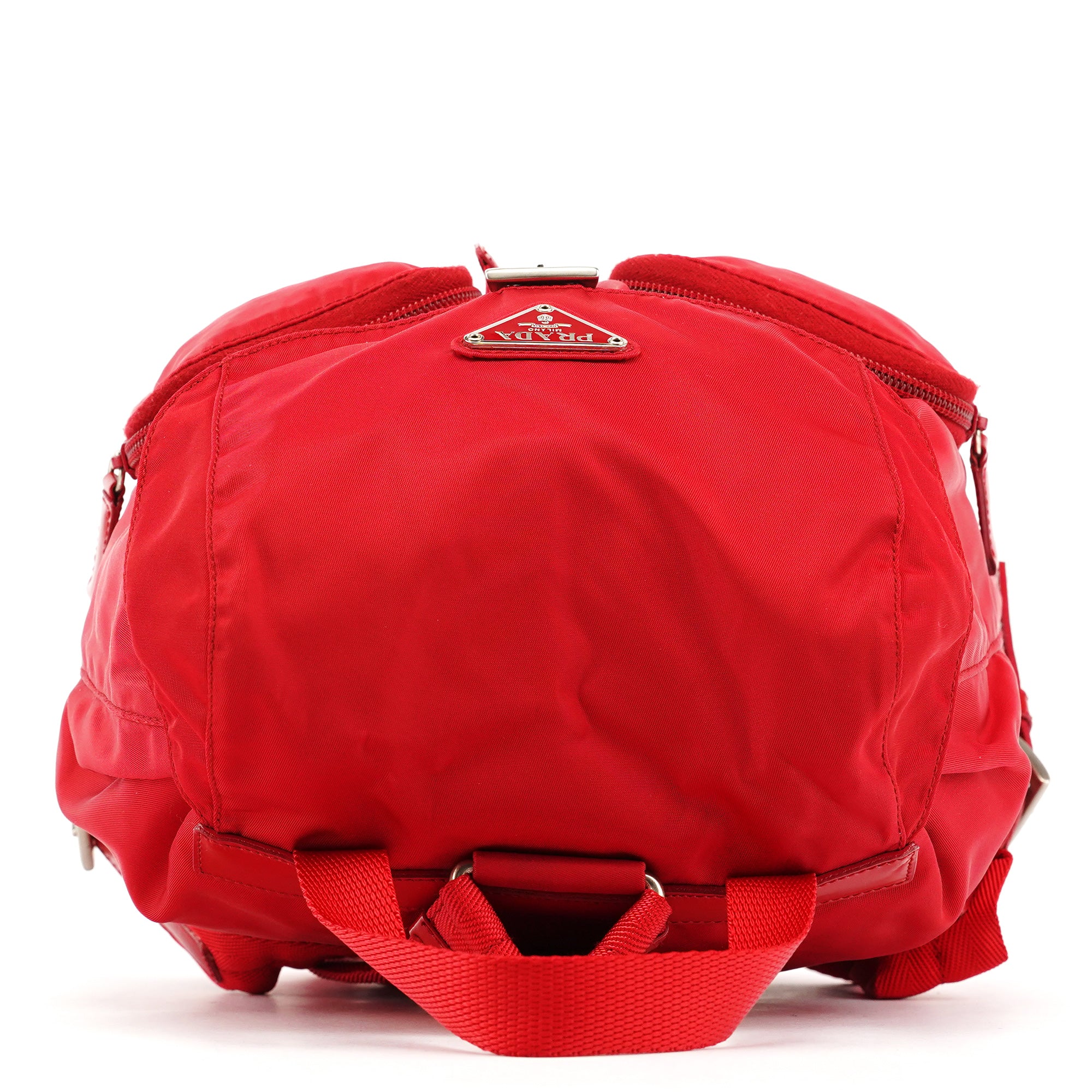 B5885 Red Tessuto Vela Backpack