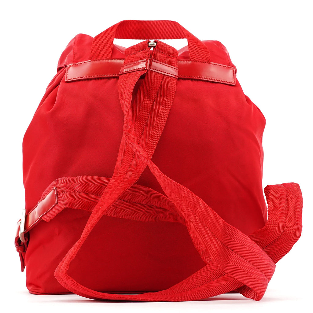 B5885 Red Tessuto Vela Backpack