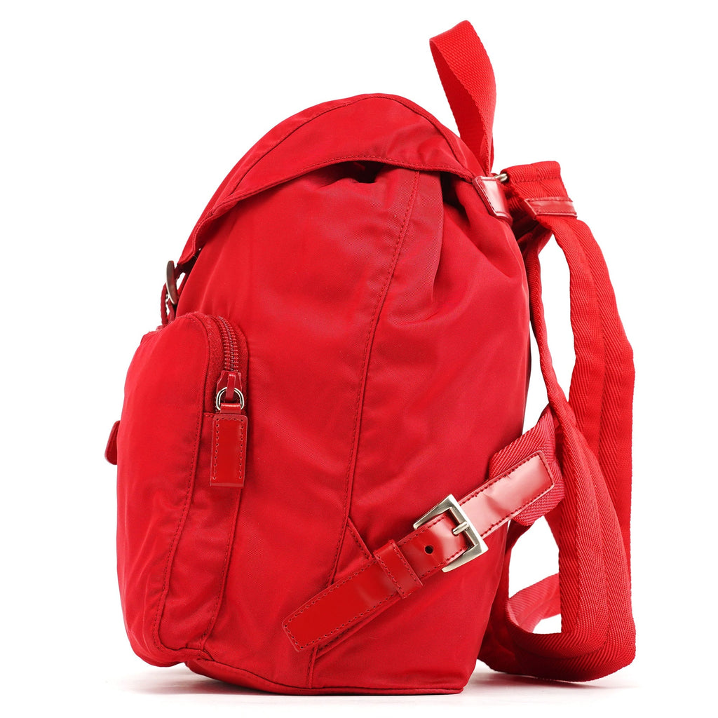 B5885 Red Tessuto Vela Backpack
