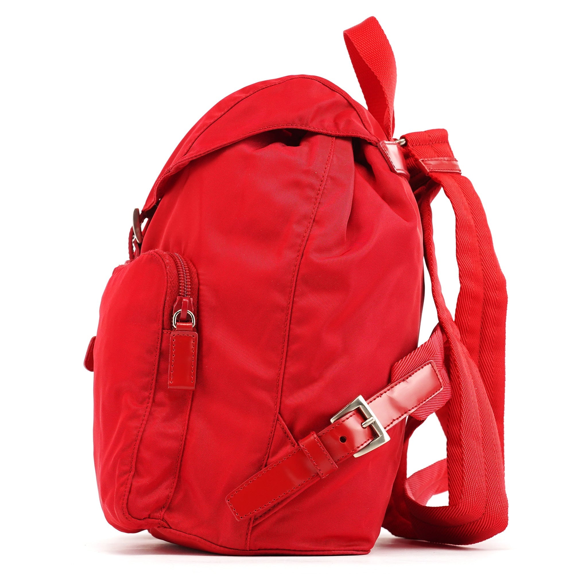 B5885 Red Tessuto Vela Backpack