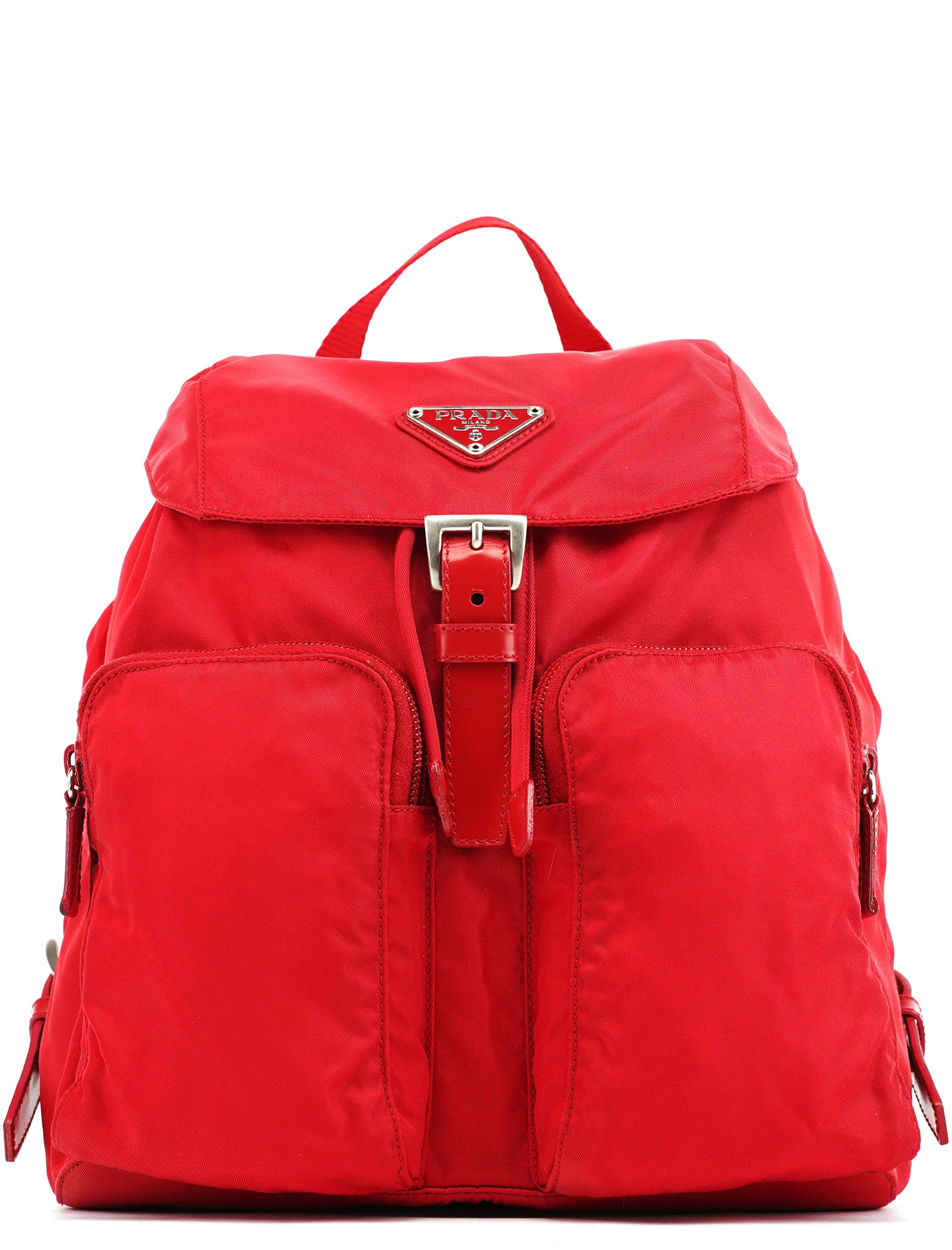 B5885 Red Tessuto Vela Backpack