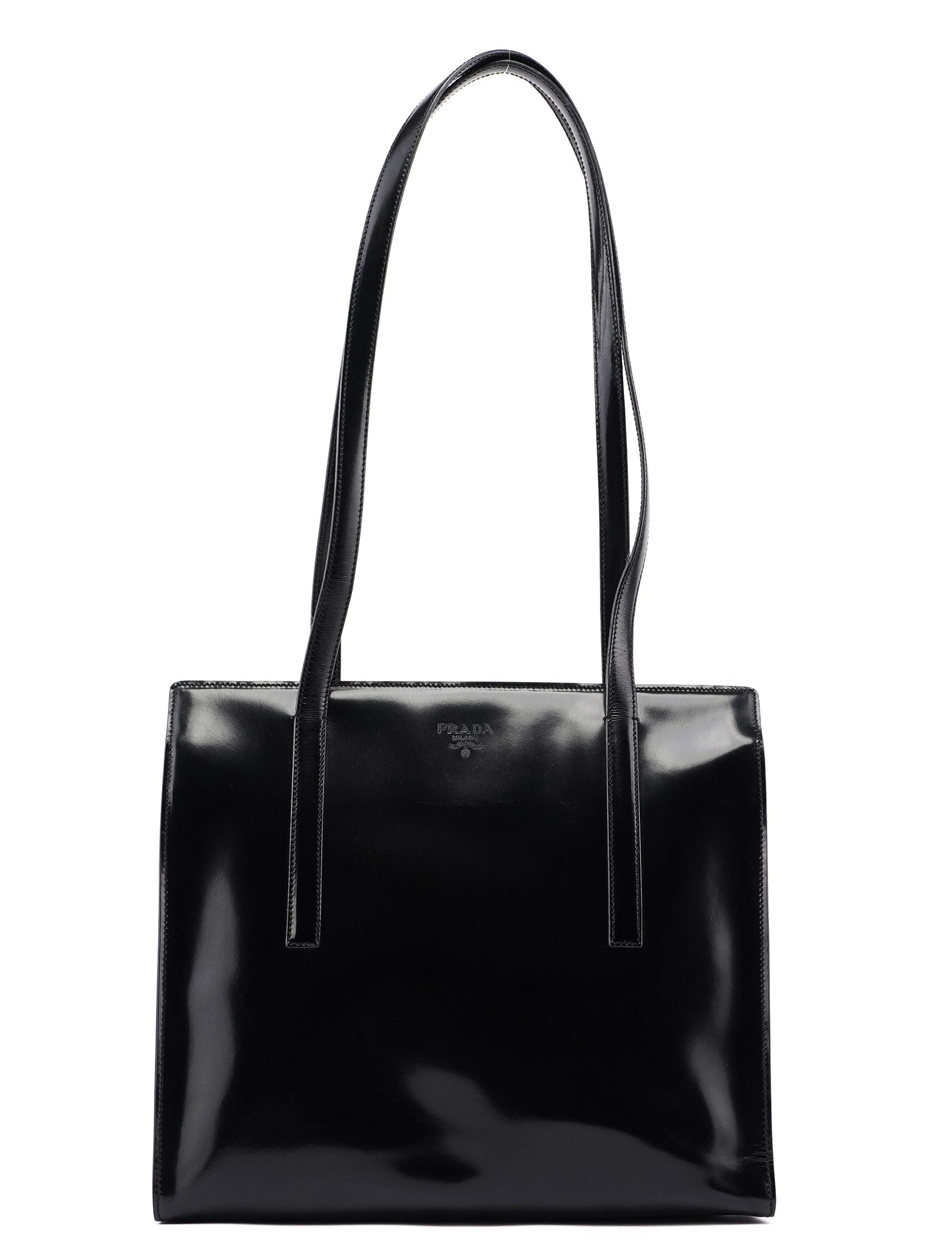 B6010 Black Spazzolato Tote Bag
