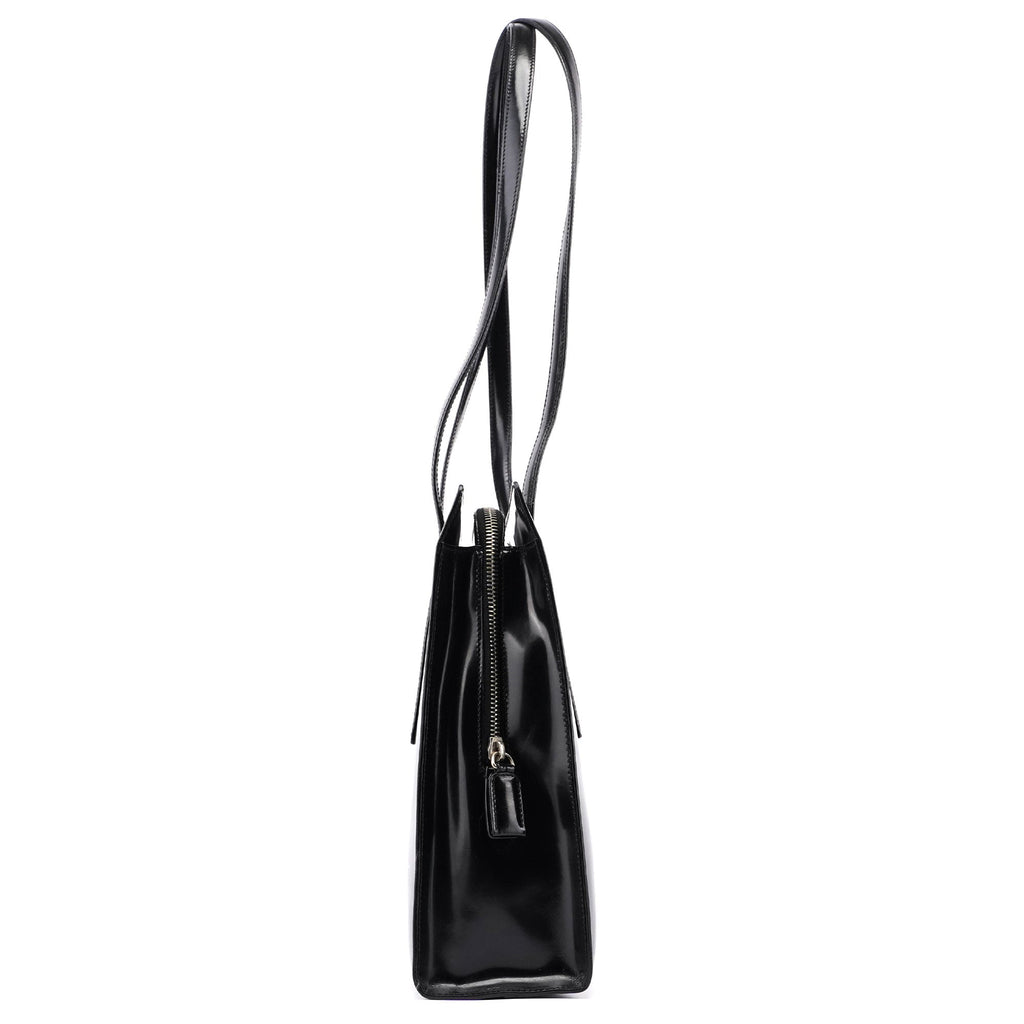 B6010 Black Spazzolato Tote Bag