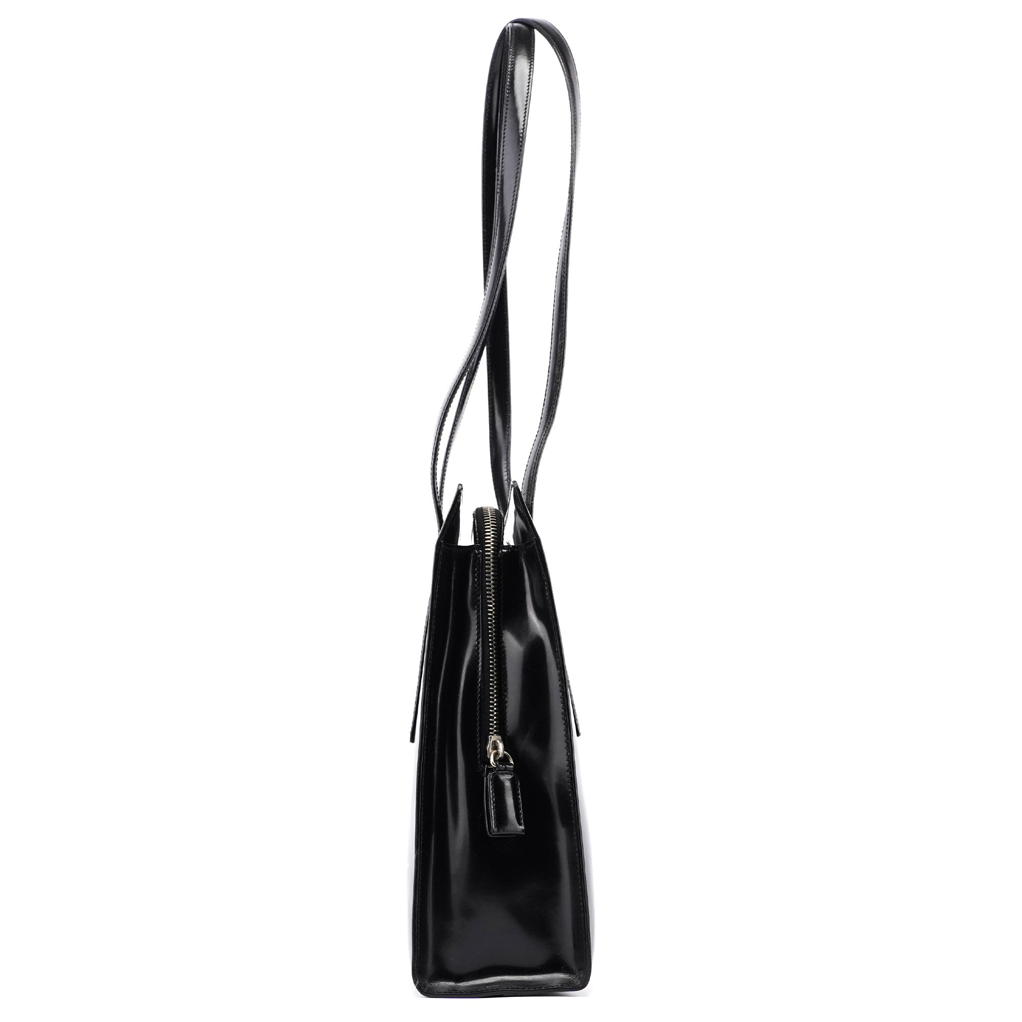 B6010 Black Spazzolato Tote Bag