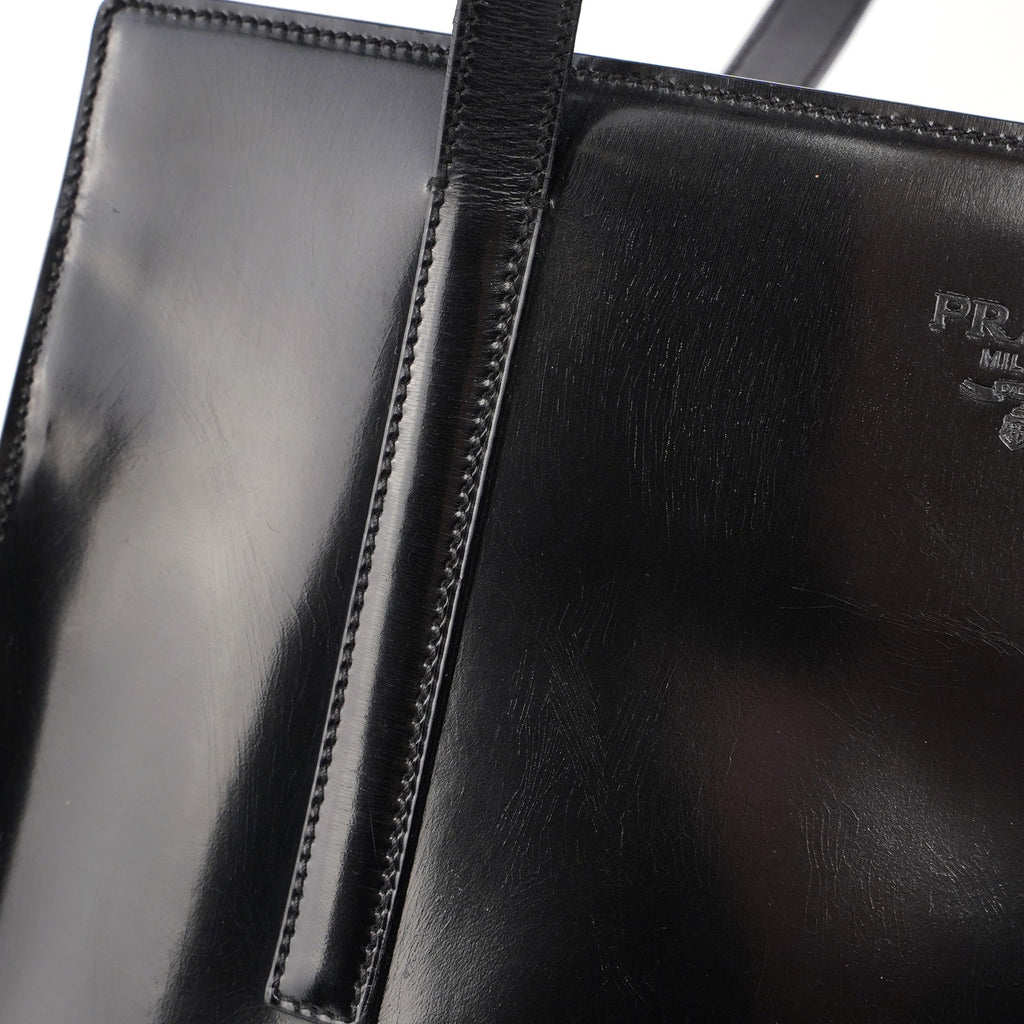 B6010 Black Spazzolato Tote Bag