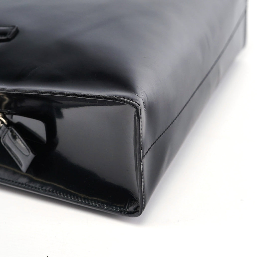 B6010 Black Spazzolato Tote Bag