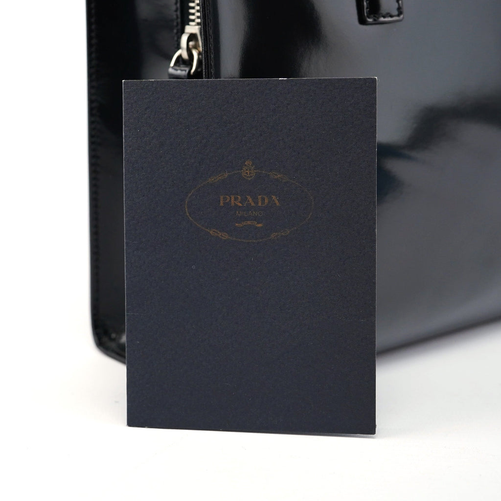 B6010 Black Spazzolato Tote Bag