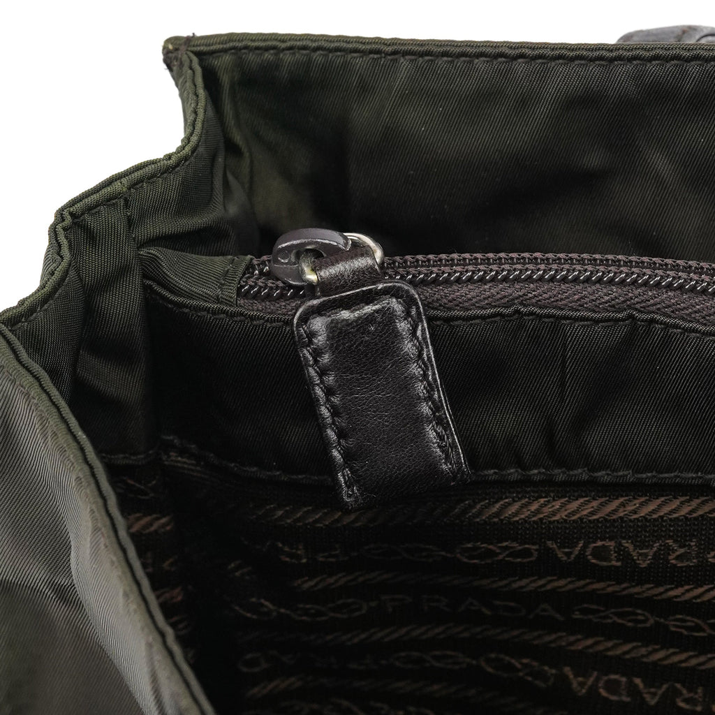 B6059 Dark Green Tessuto Trend Nappa Tote Bag