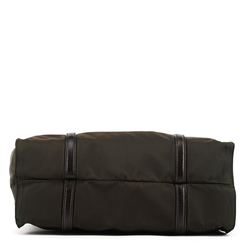 B6059 Dark Green Tessuto Trend Nappa Tote Bag