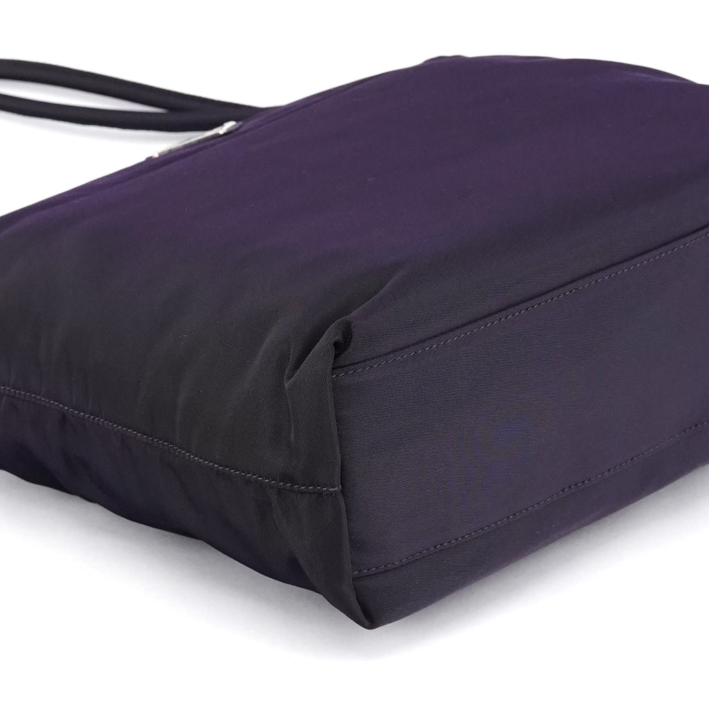 B6242 Purple Tessuto City Nylon Tote Bag
