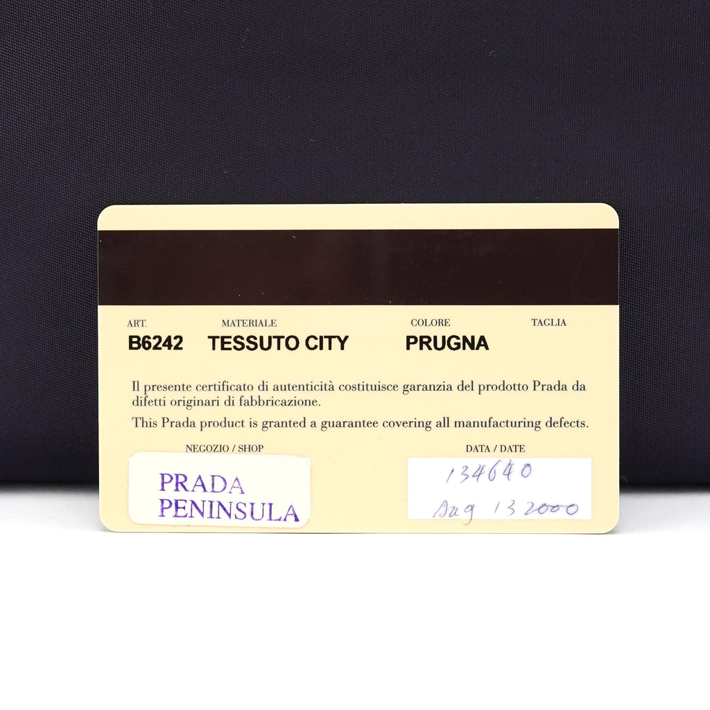 B6242 Purple Tessuto City Nylon Tote Bag
