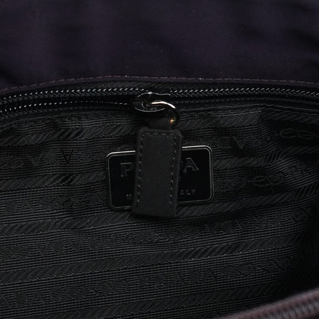 B6242 Purple Tessuto City Nylon Tote Bag