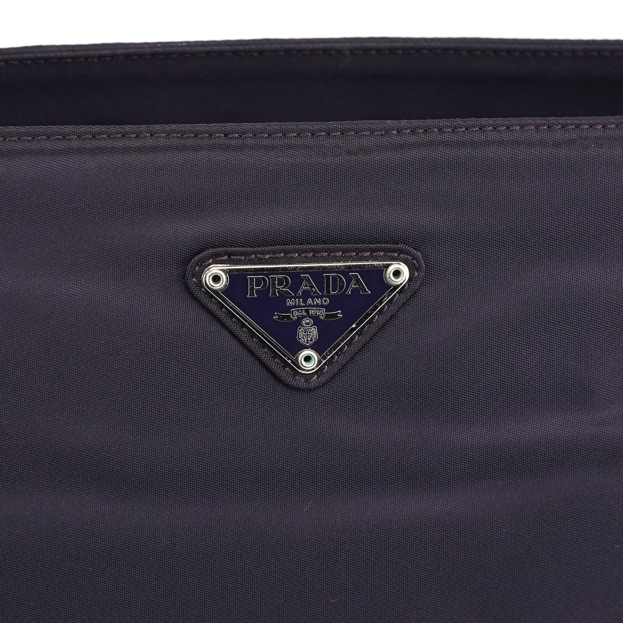 B6242 Purple Tessuto City Nylon Tote Bag