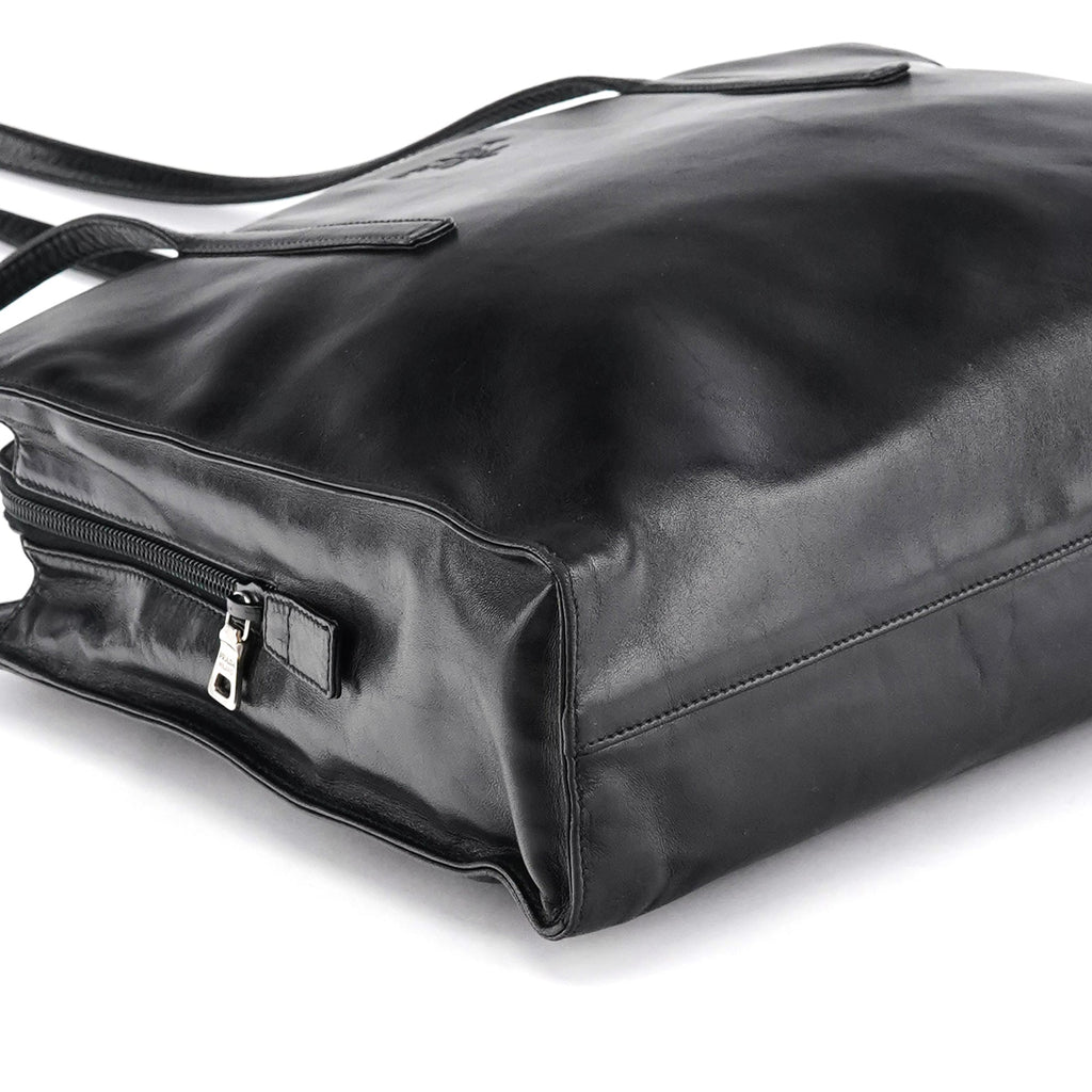 B6259 Black Nappa Sport Leather Tote Bag