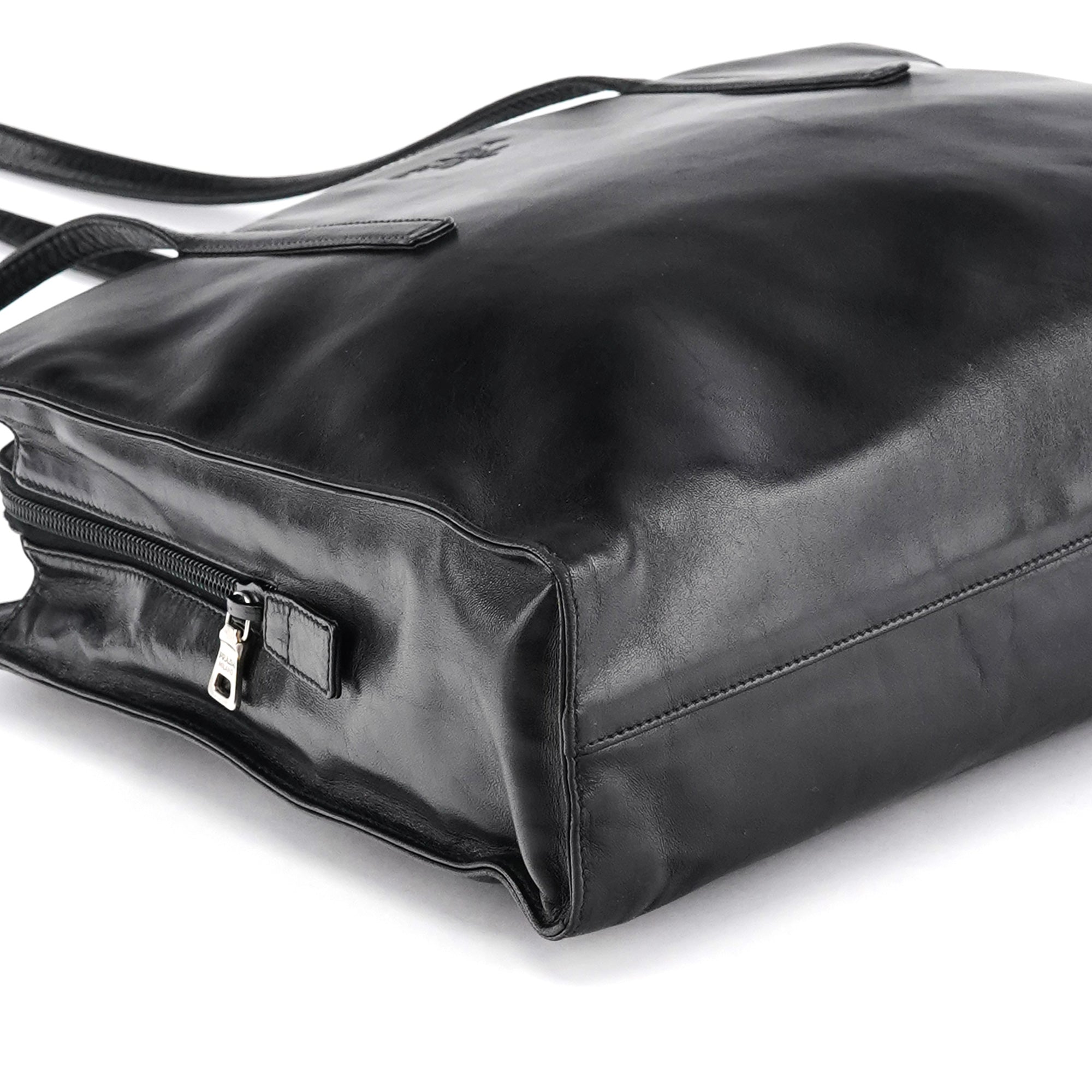 B6259 Black Nappa Sport Leather Tote Bag
