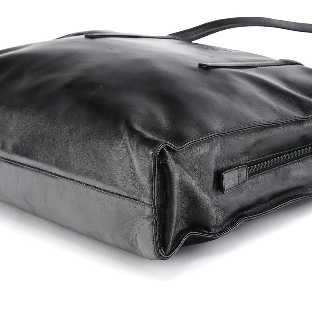 B6259 Black Nappa Sport Leather Tote Bag