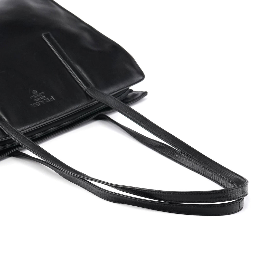 B6259 Black Nappa Sport Leather Tote Bag