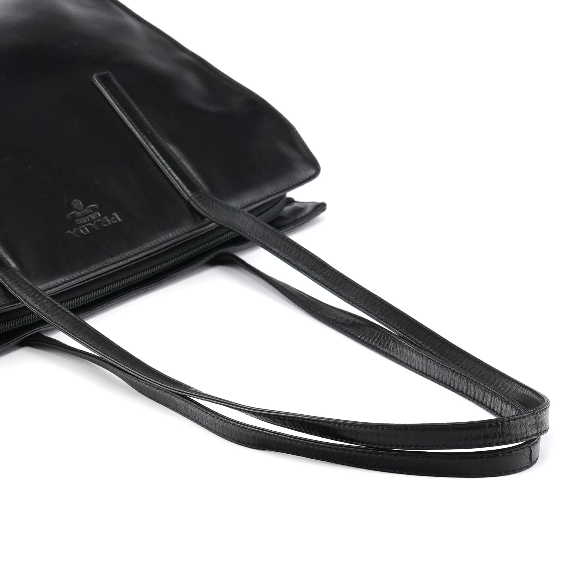 B6259 Black Nappa Sport Leather Tote Bag