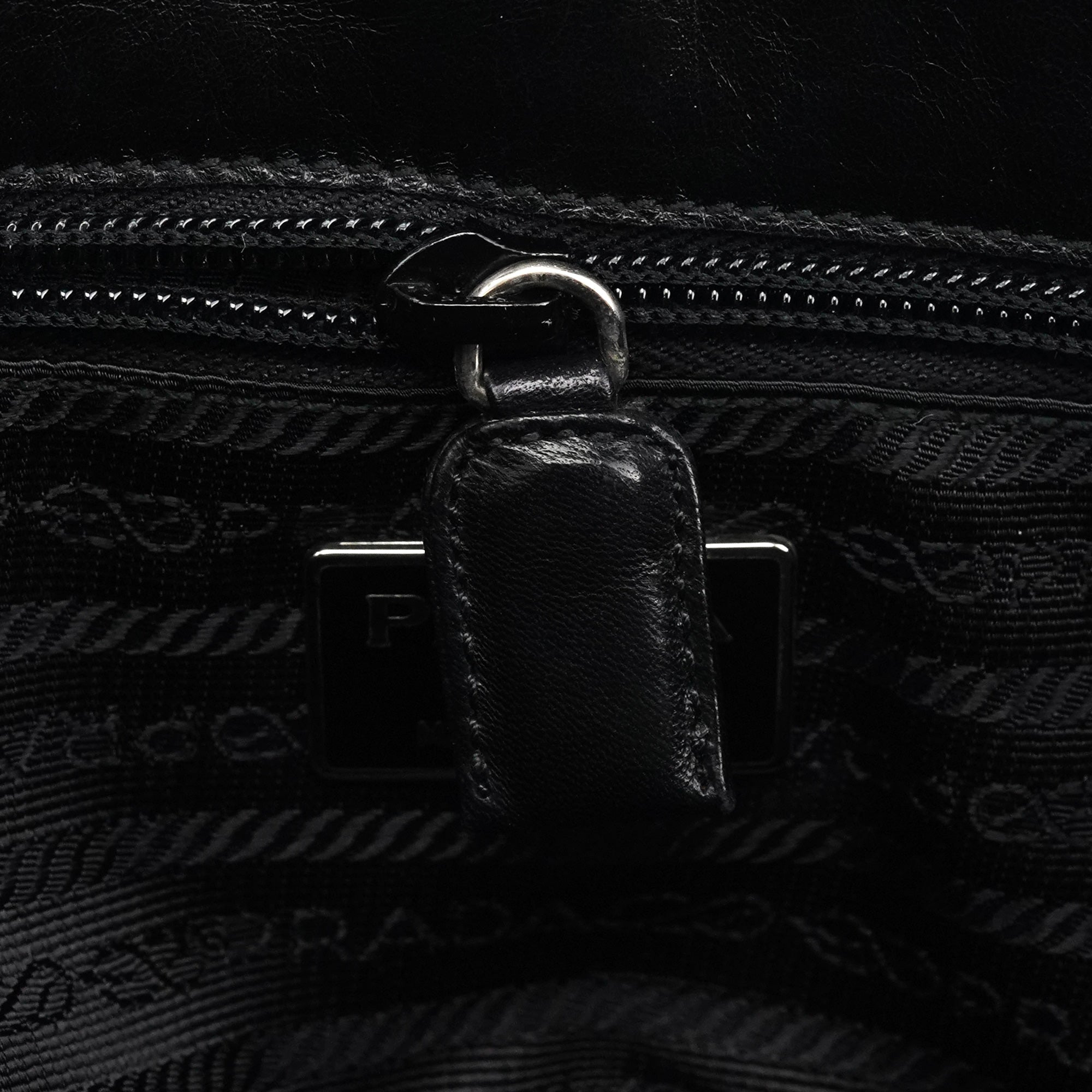 B6259 Black Nappa Sport Leather Tote Bag