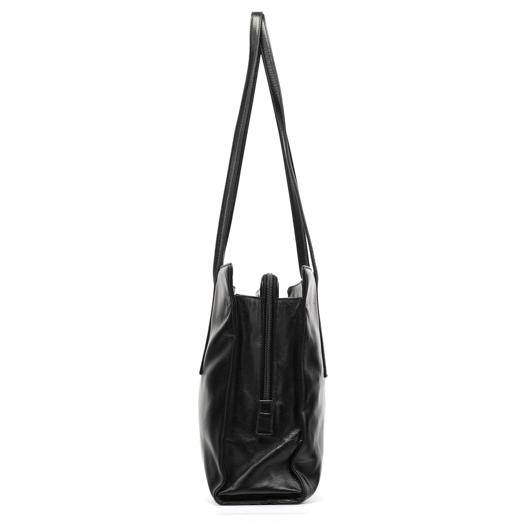 B6259 Black Nappa Sport Leather Tote Bag