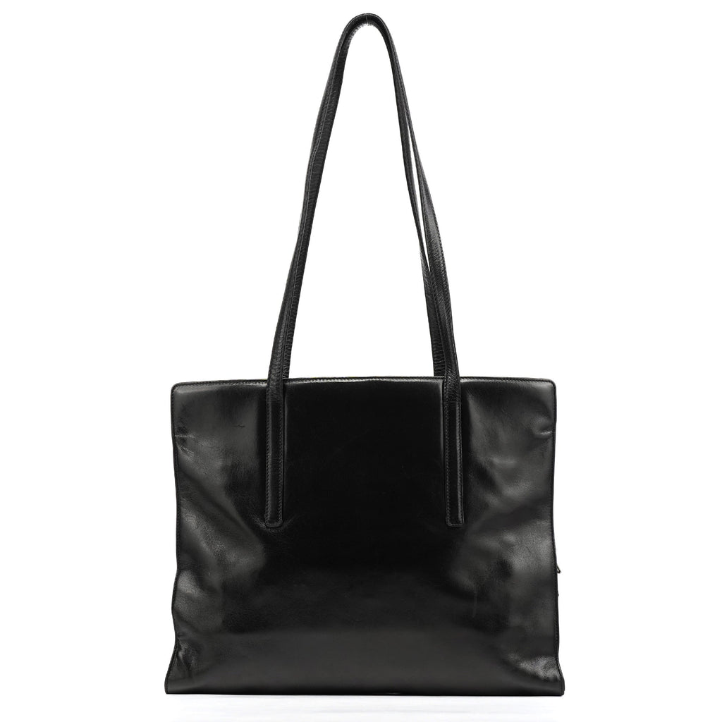 B6259 Black Nappa Sport Leather Tote Bag