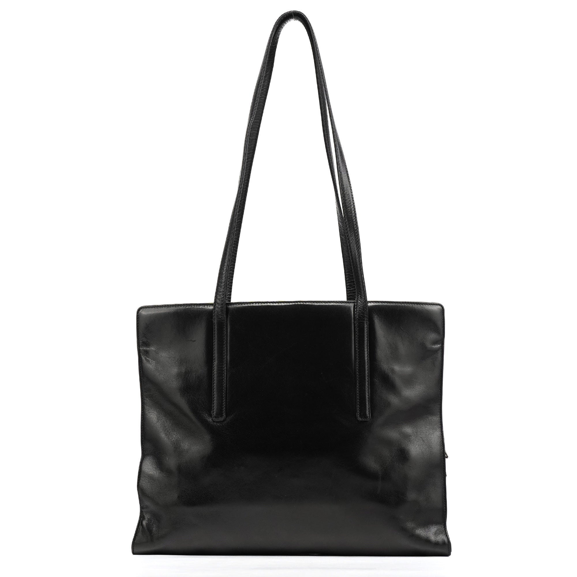 B6259 Black Nappa Sport Leather Tote Bag