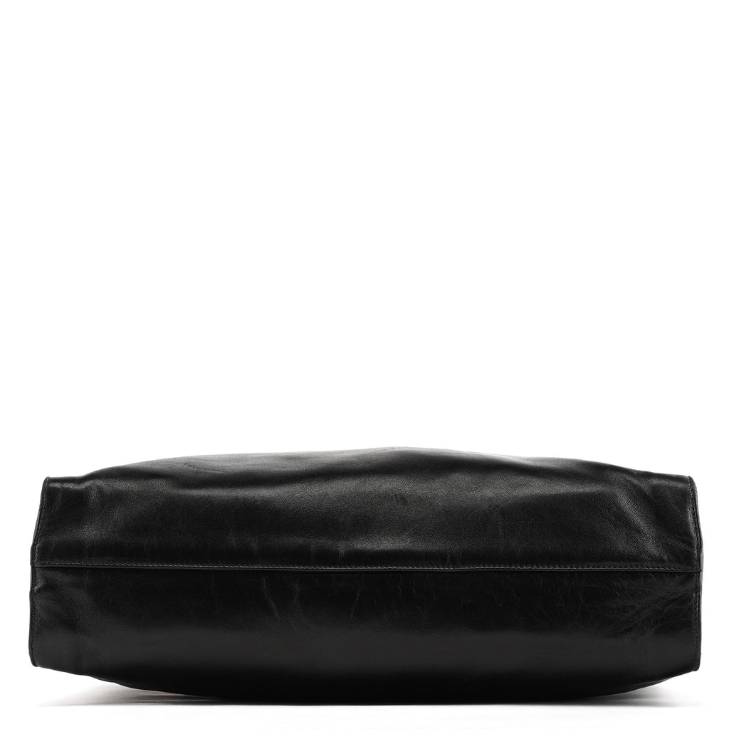 B6259 Black Nappa Sport Leather Tote Bag