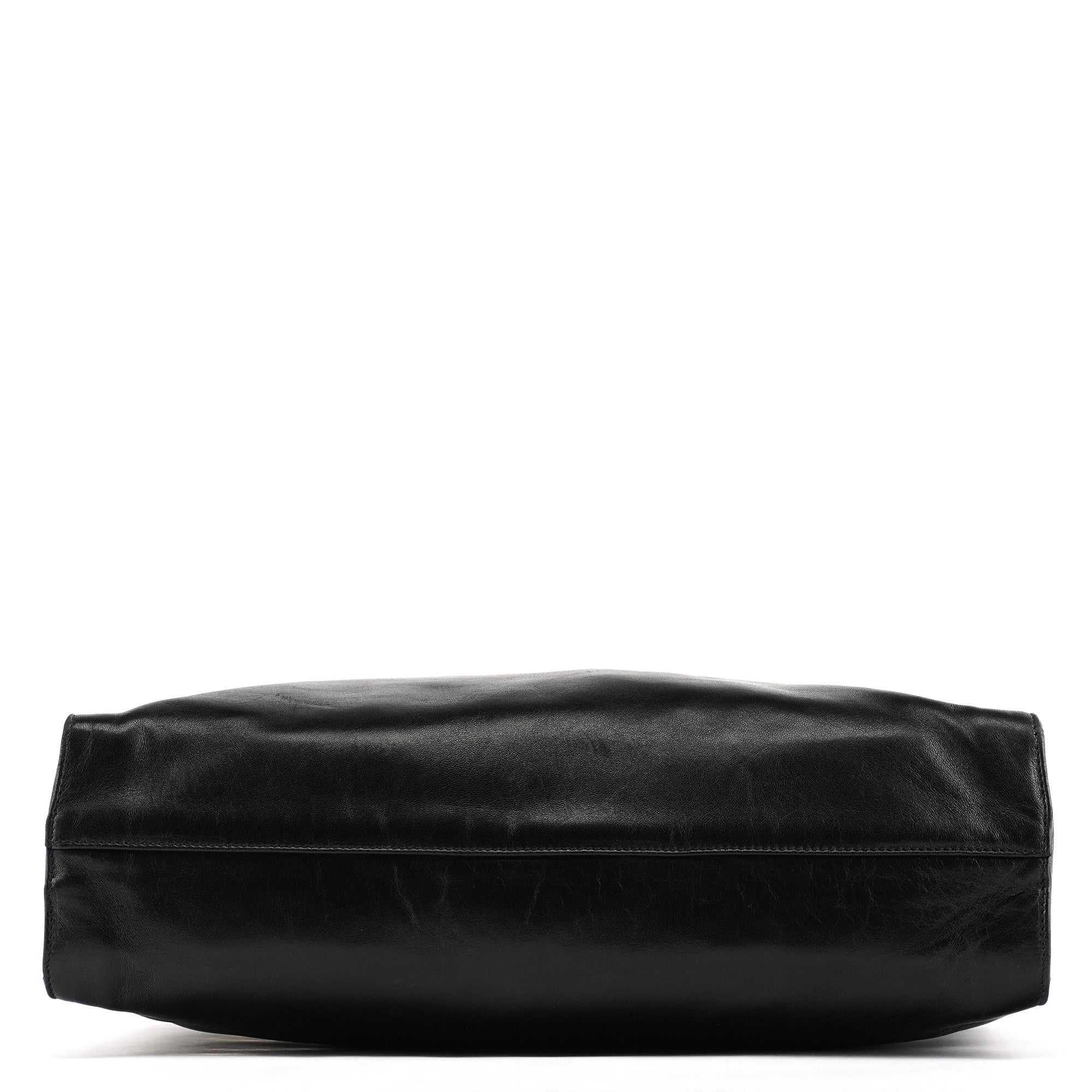 B6259 Black Nappa Sport Leather Tote Bag