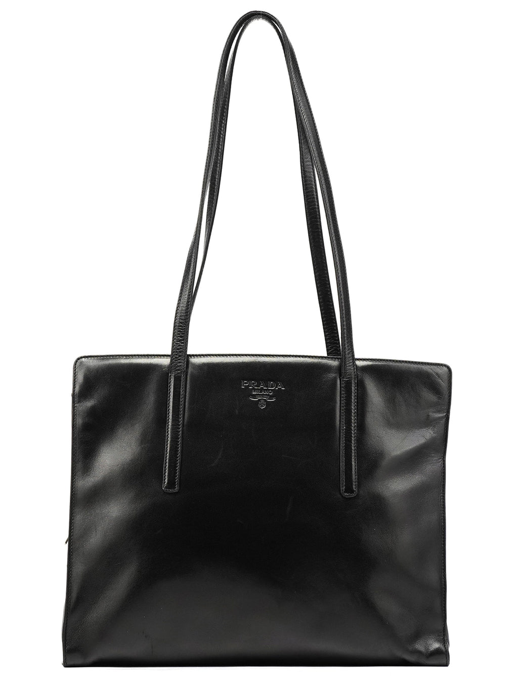B6259 Black Nappa Sport Leather Tote Bag