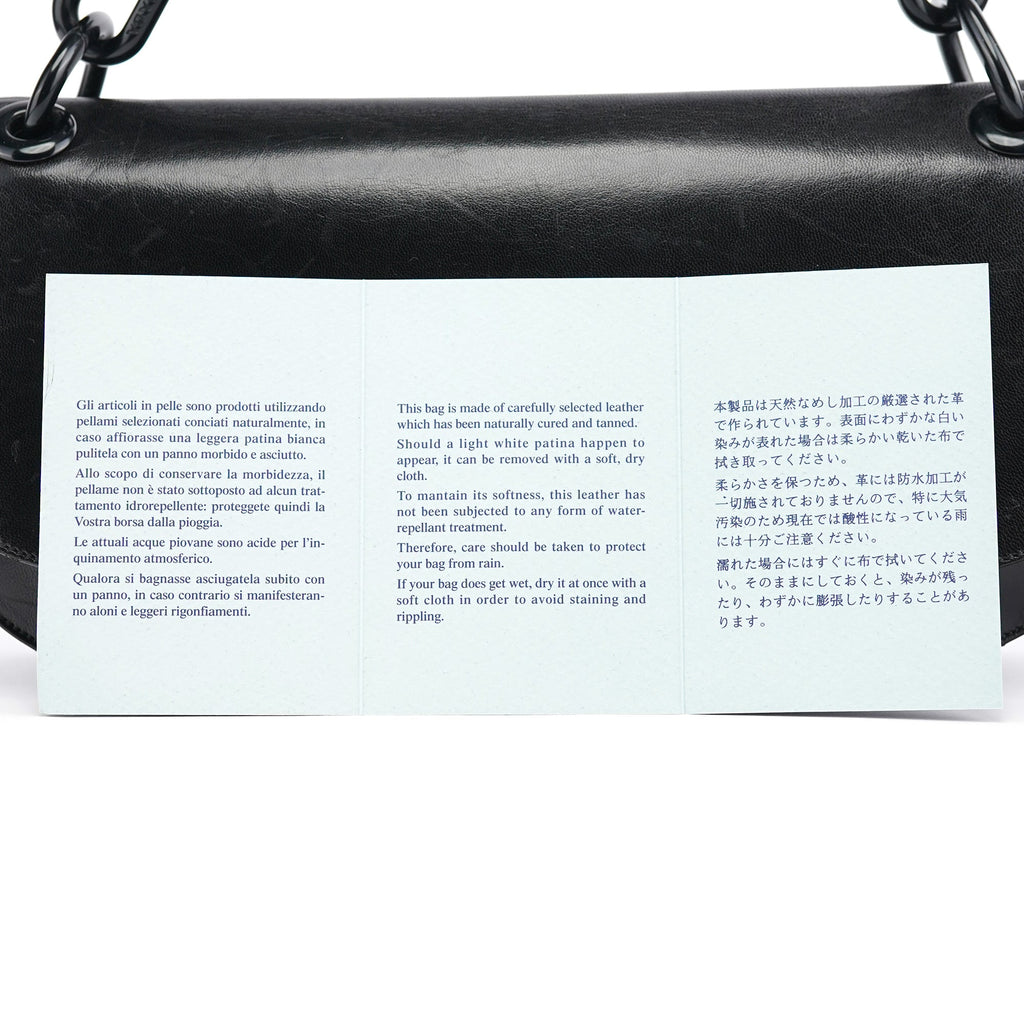 B6378 Black Calfskin Madras Swing Shoulder Bag
