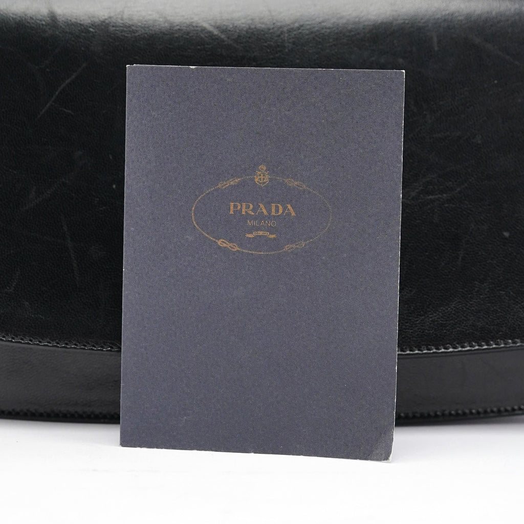 B6378 Black Calfskin Madras Swing Shoulder Bag