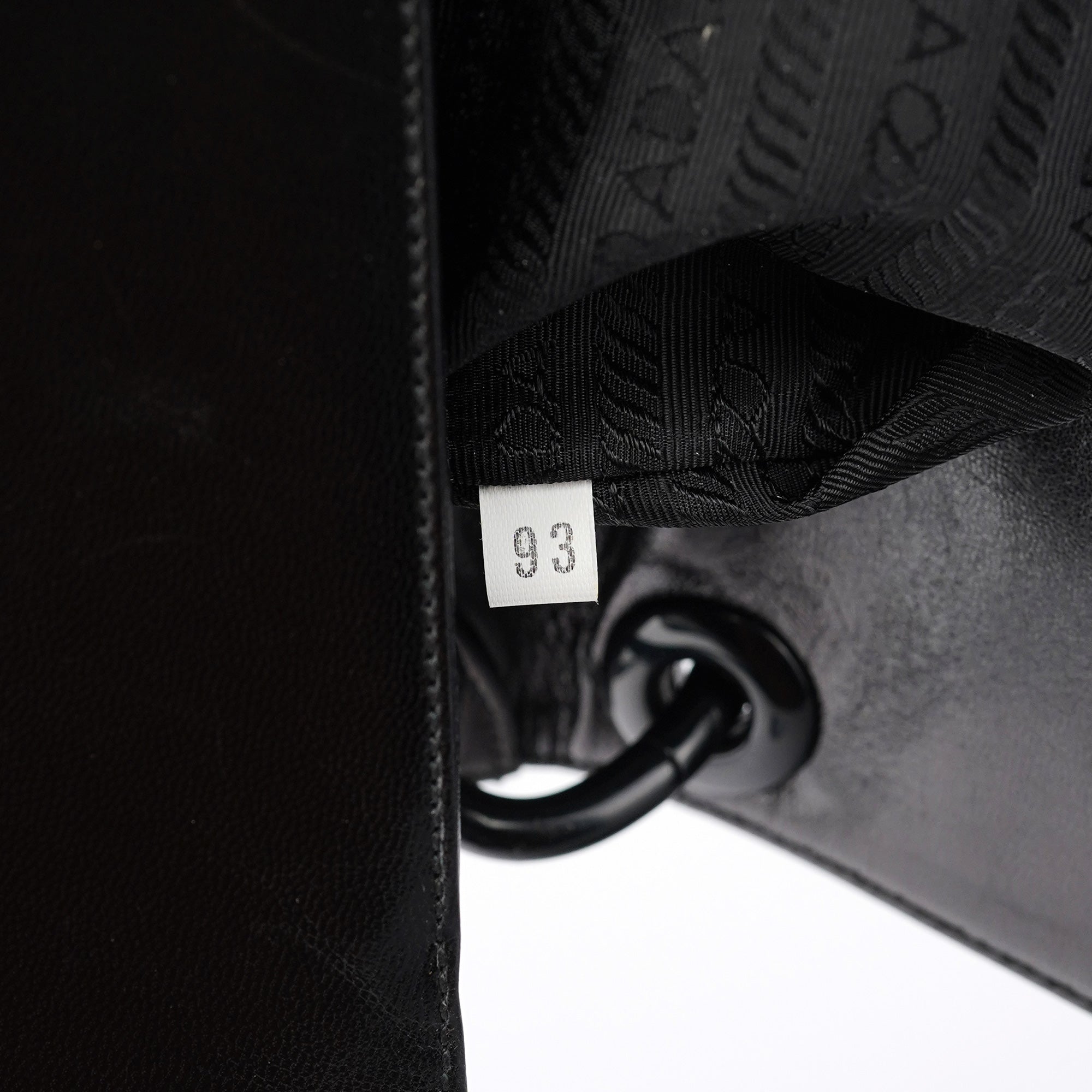 B6378 Black Calfskin Madras Swing Shoulder Bag