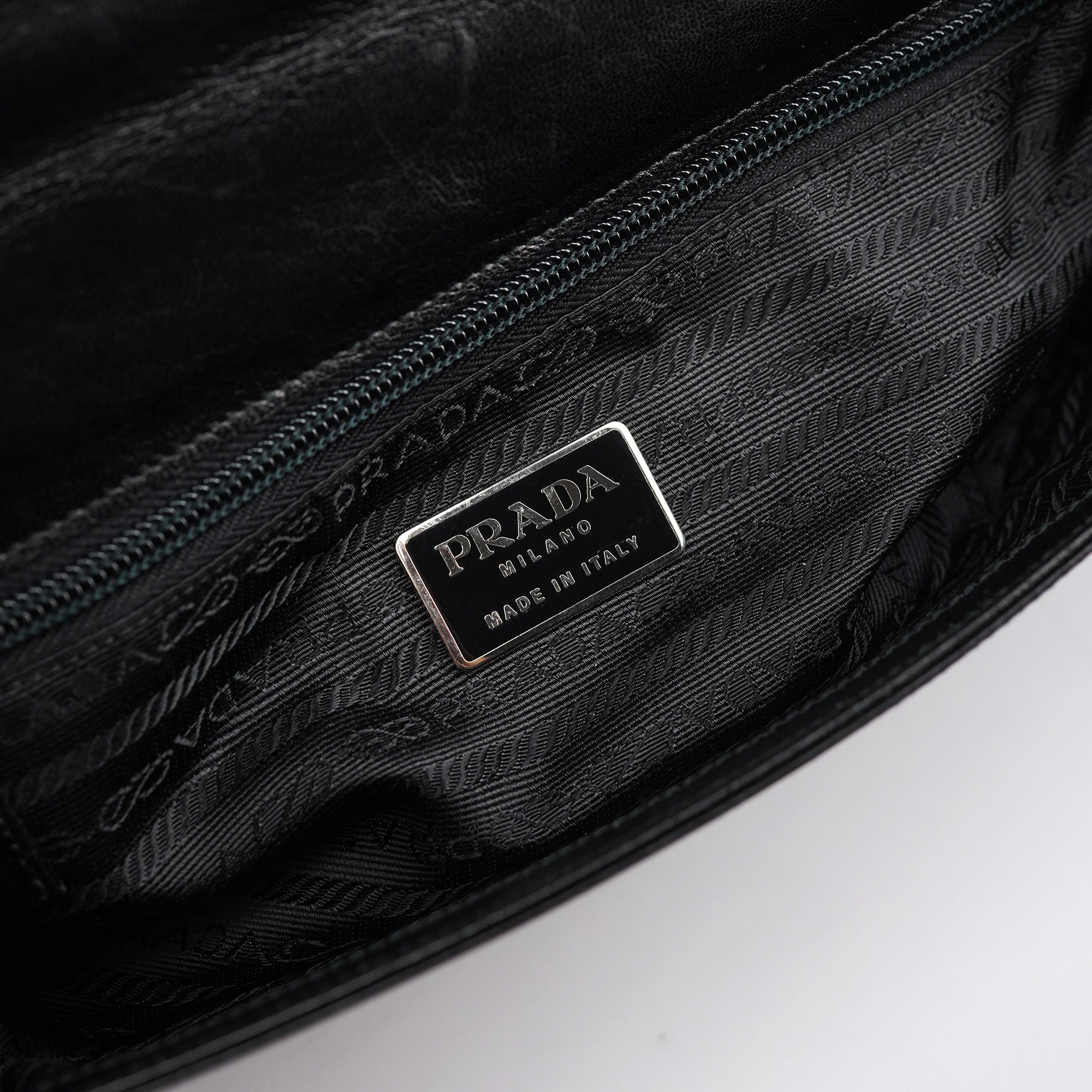 B6378 Black Calfskin Madras Swing Shoulder Bag