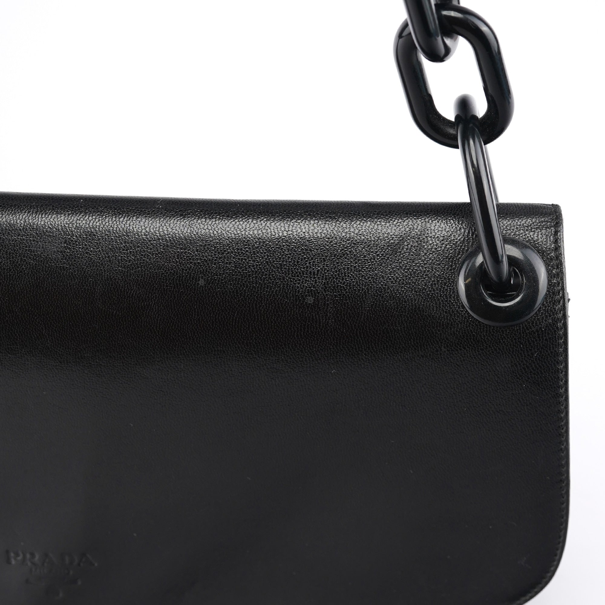 B6378 Black Calfskin Madras Swing Shoulder Bag