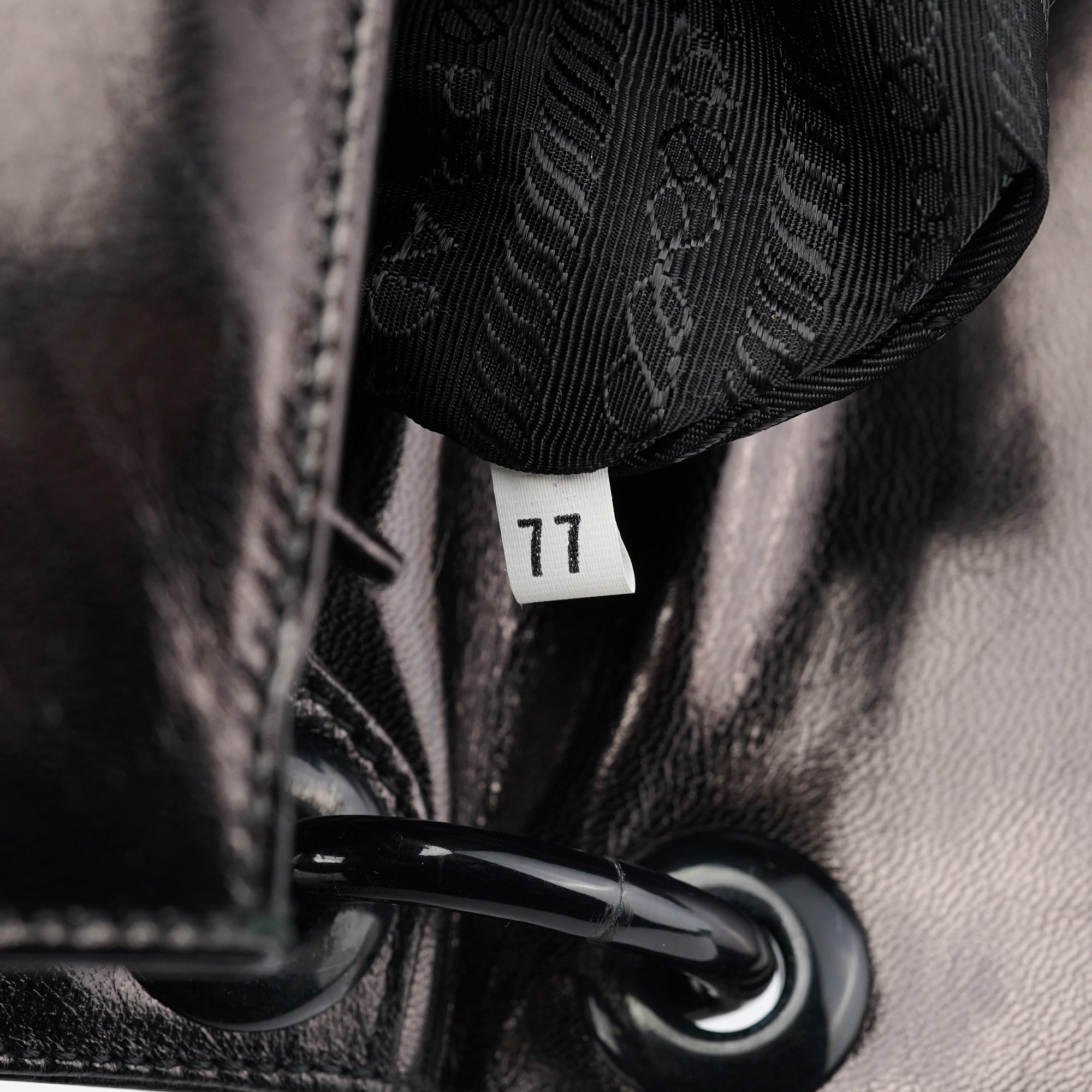 B6398 Black Madras Swing Chain Shoulder Bag