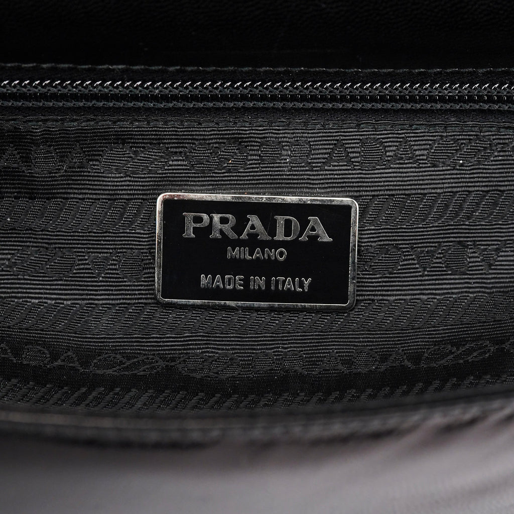 B6398 Black Madras Swing Chain Shoulder Bag