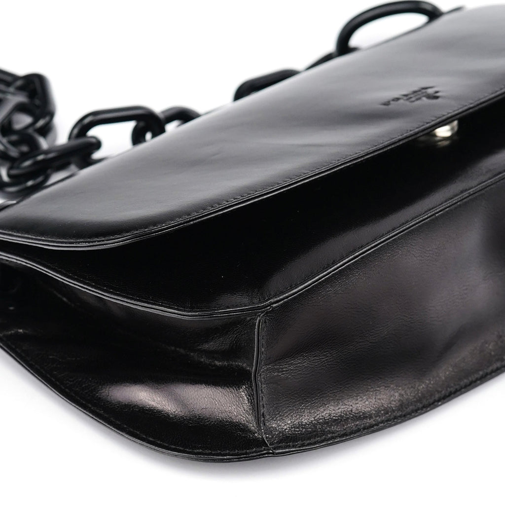 B6398 Black Madras Swing Chain Shoulder Bag