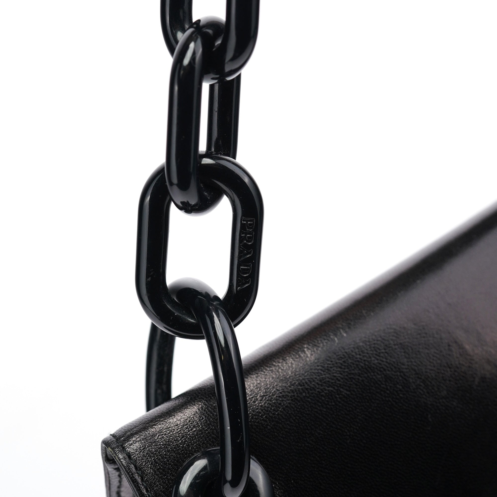 B6398 Black Madras Swing Chain Shoulder Bag