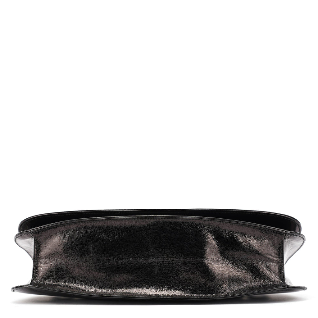 B6398 Black Madras Swing Chain Shoulder Bag