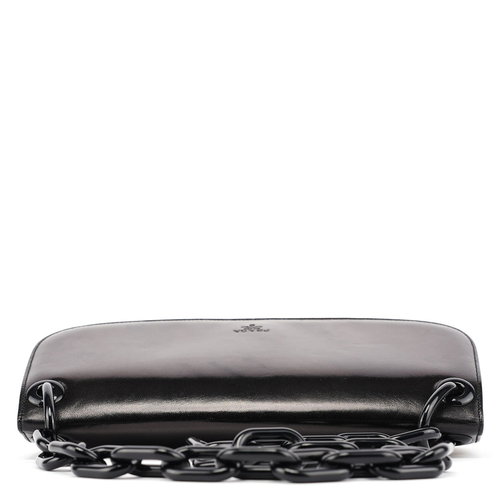 B6398 Black Madras Swing Chain Shoulder Bag