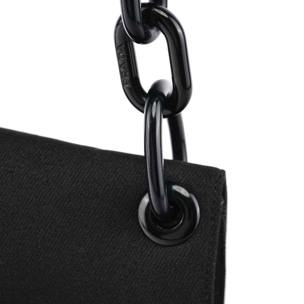 B6436 Black Tessuto Swing Nylon Chain Shoulder Bag