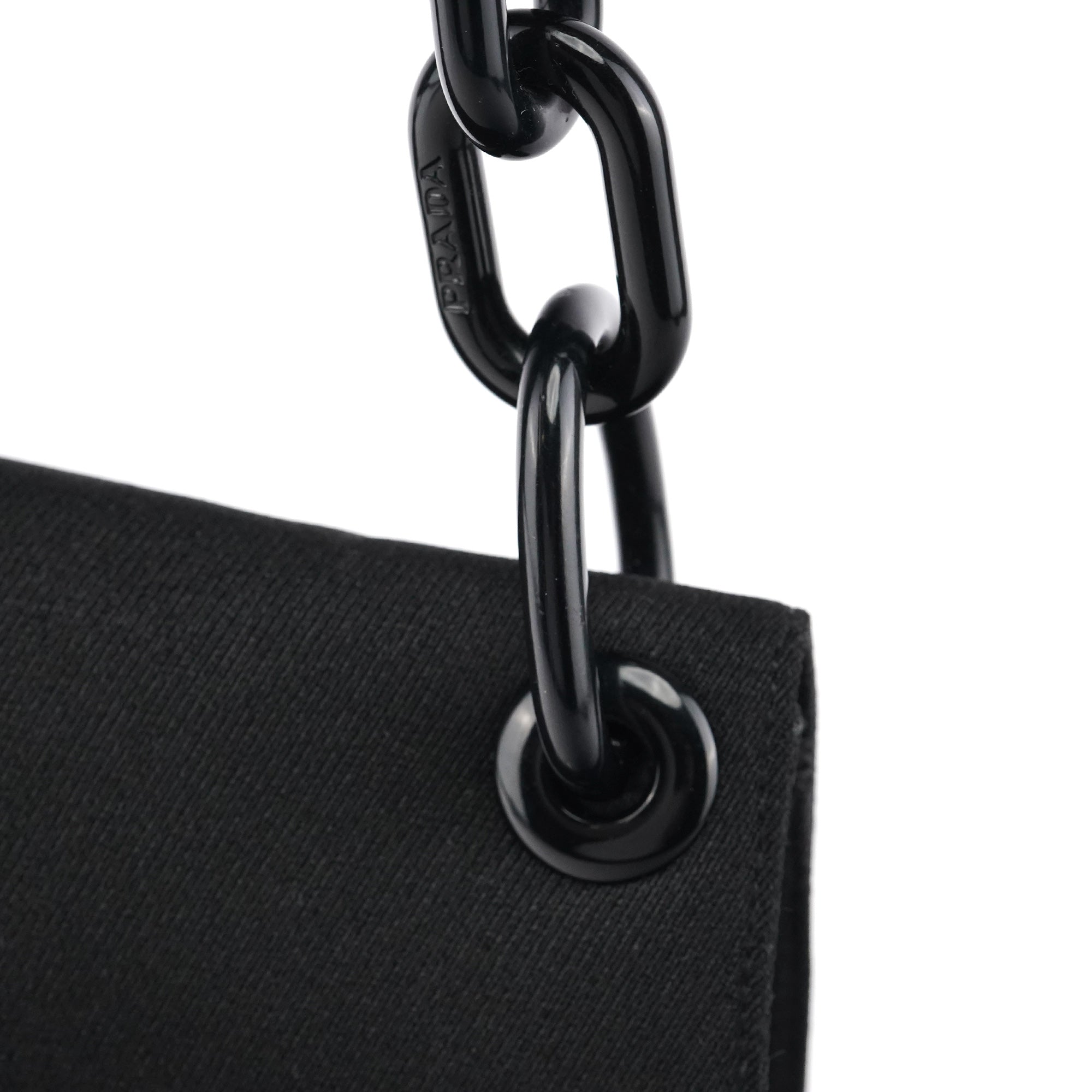 B6436 Black Tessuto Swing Nylon Chain Shoulder Bag
