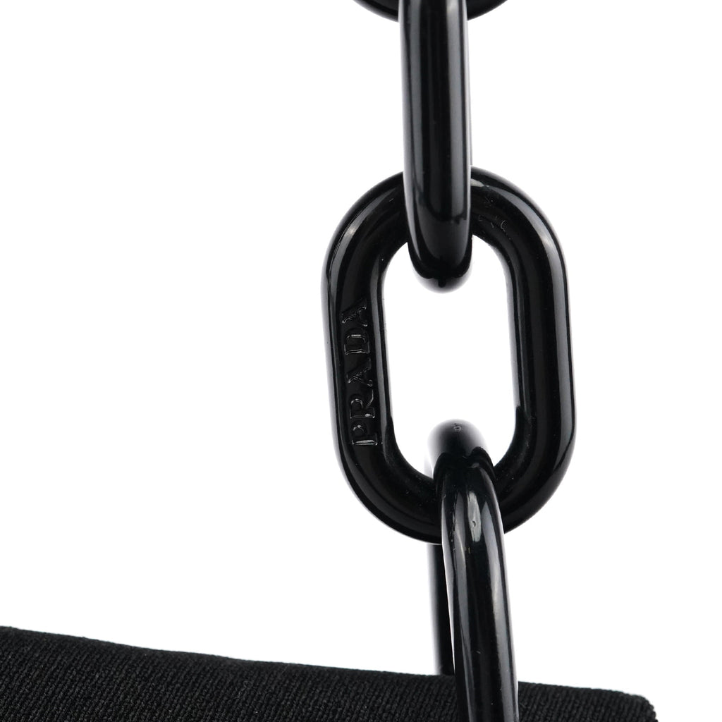 B6436 Black Tessuto Swing Nylon Chain Shoulder Bag
