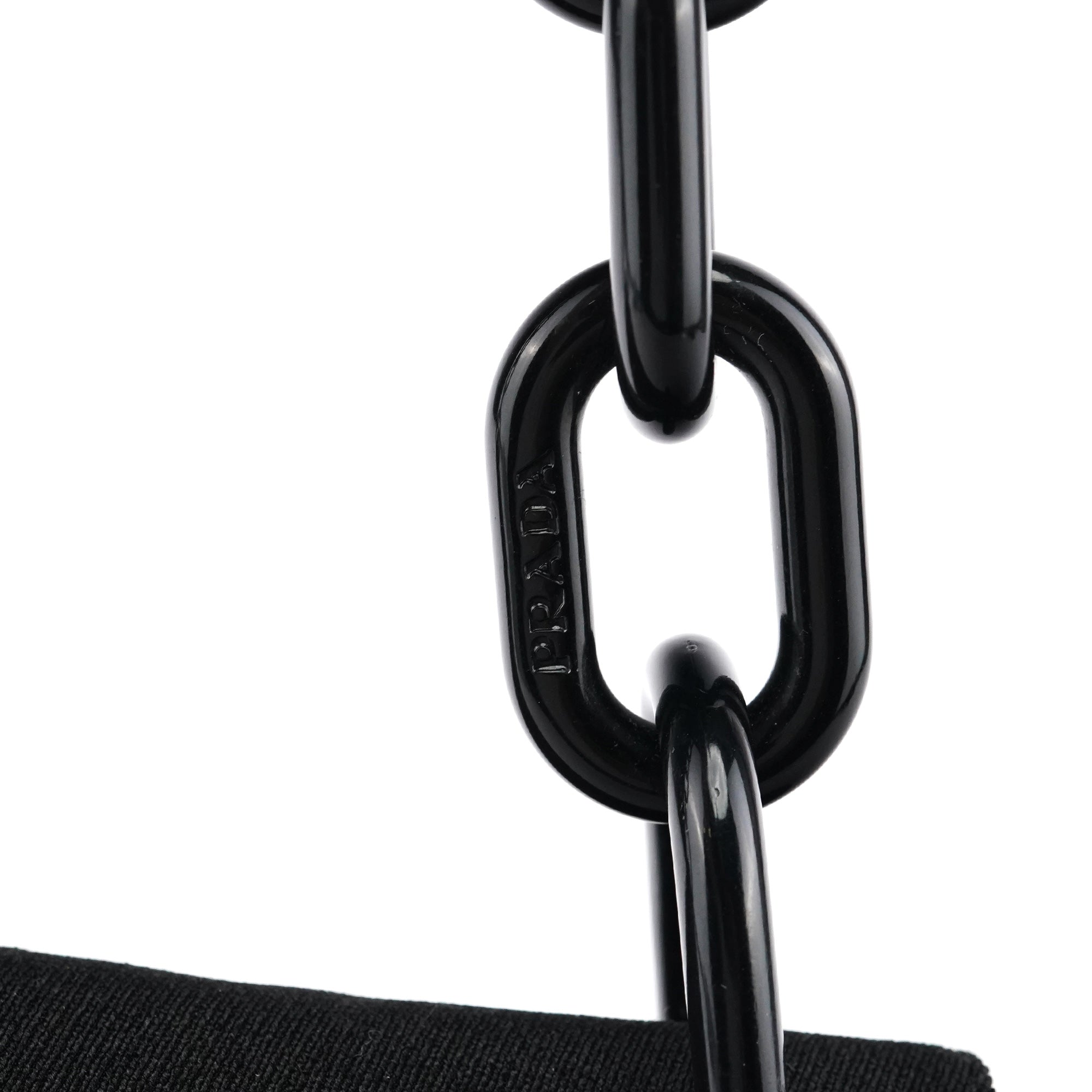 B6436 Black Tessuto Swing Nylon Chain Shoulder Bag