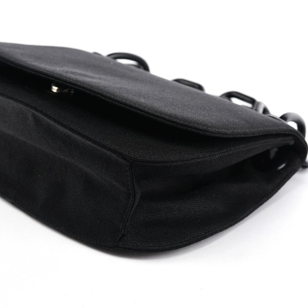 B6436 Black Tessuto Swing Nylon Chain Shoulder Bag