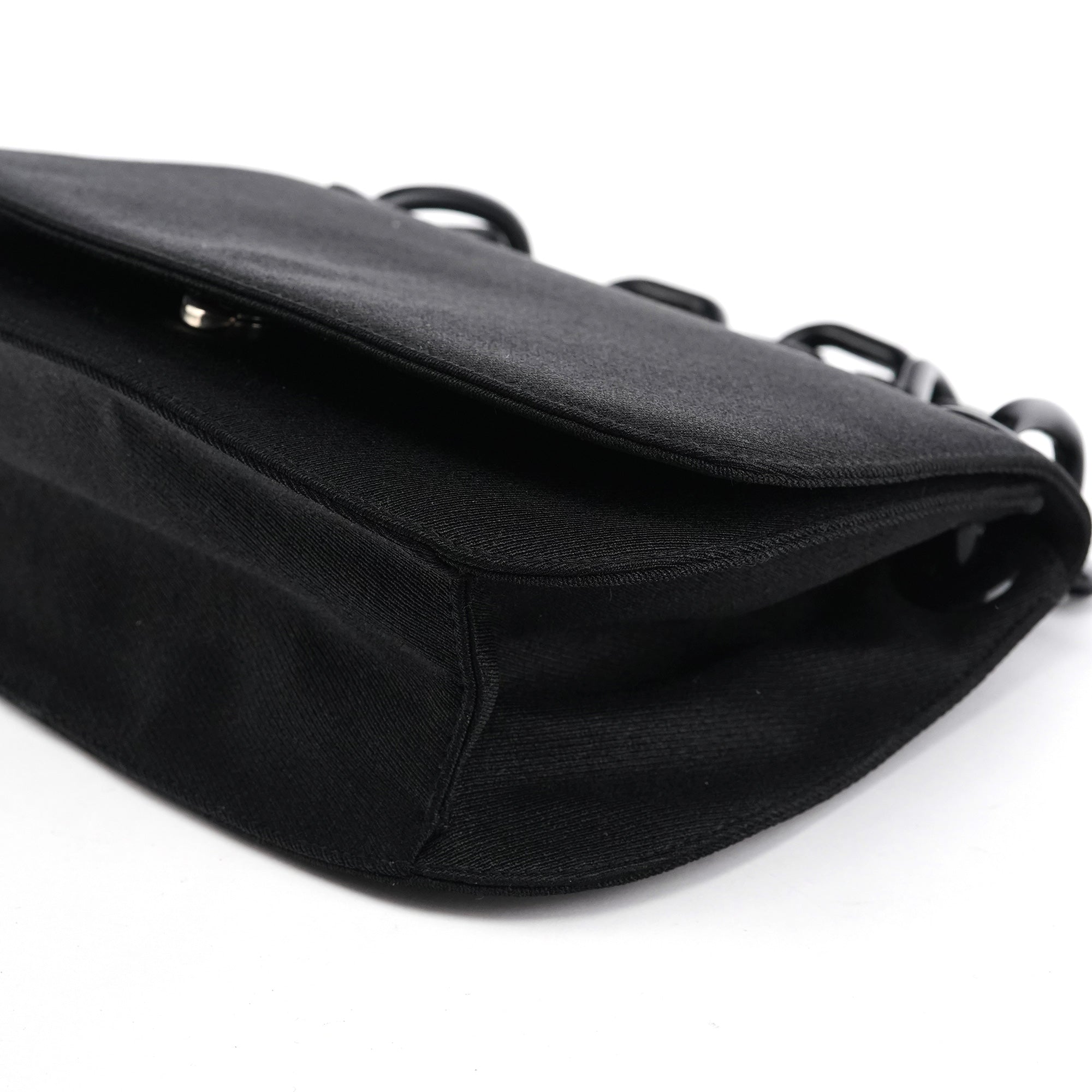 B6436 Black Tessuto Swing Nylon Chain Shoulder Bag